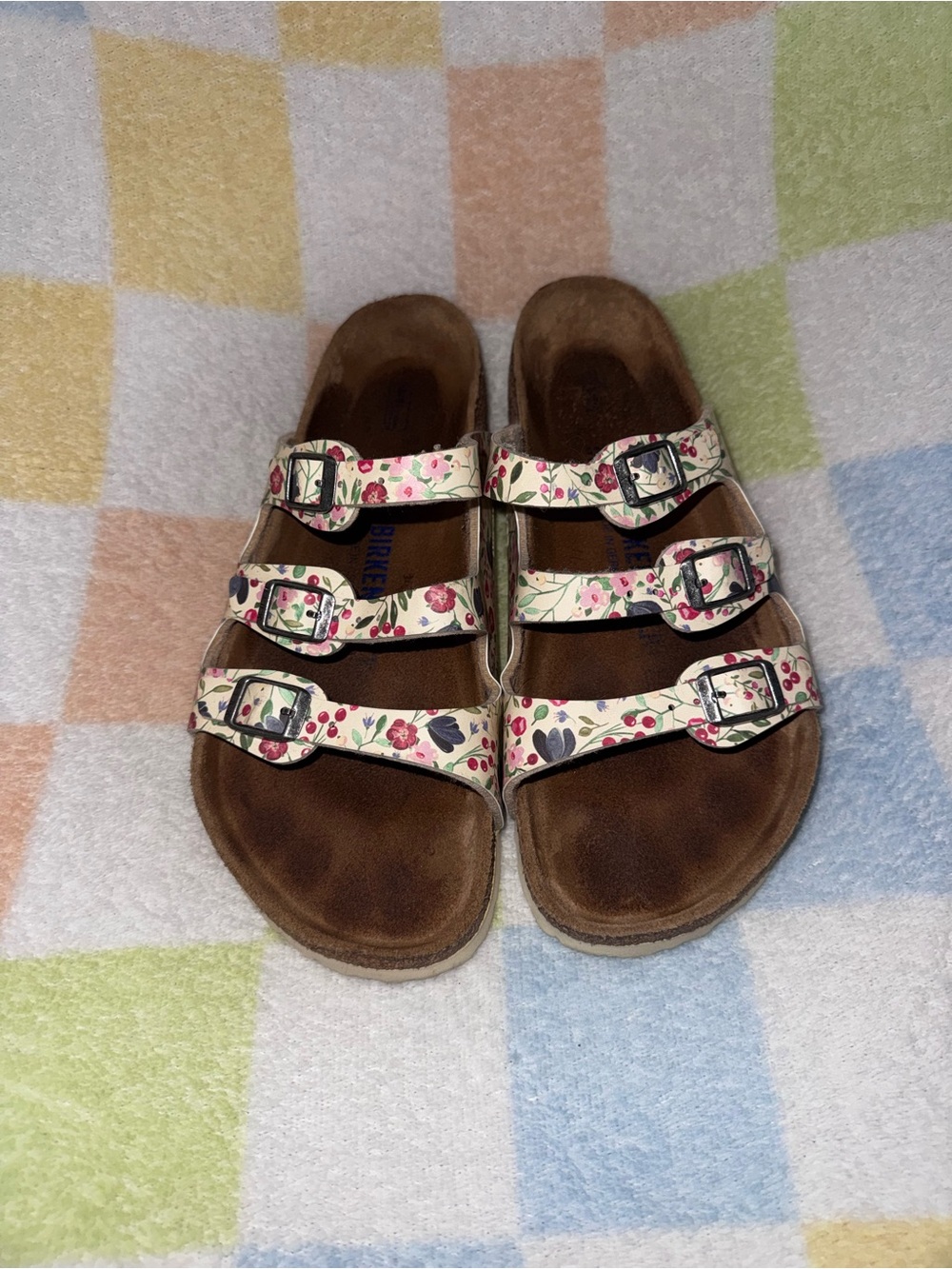 Birkenstock Florida 3-strap floral sandal